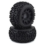 Pro-Line Badlands 3.8 Pre-Mounted Truck Tires (2) (Black) w/Raid Wheels (M2) PRO1178-10