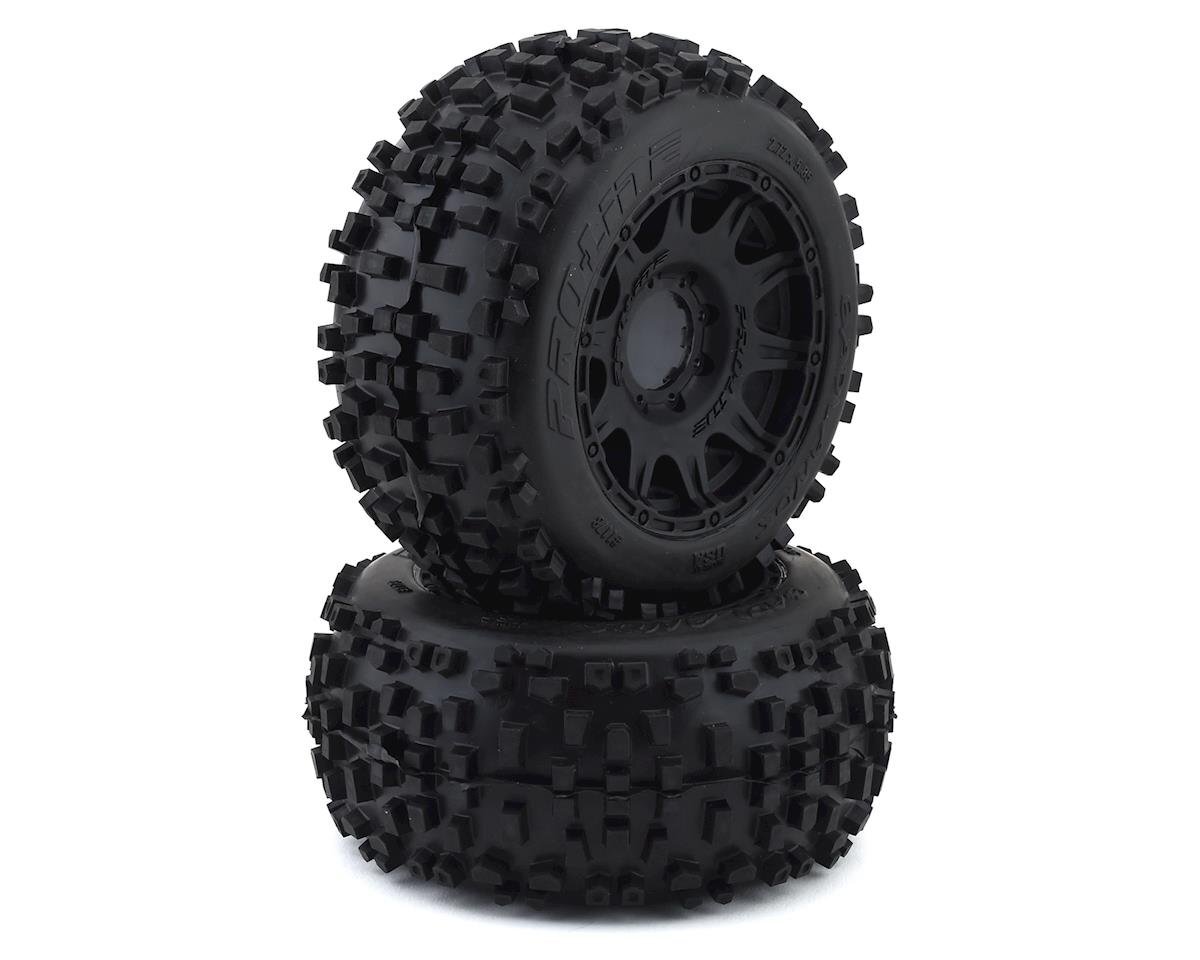 Pro-Line Badlands 3.8 Pre-Mounted Truck Tires (2) (Black) w/Raid Wheels (M2) PRO1178-10