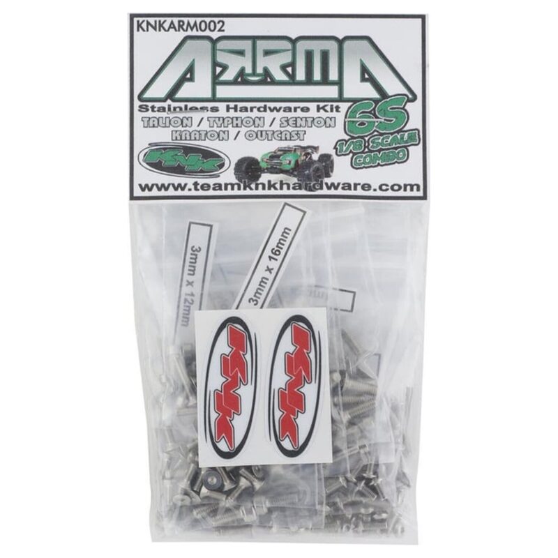 Team KNK Arrma 6S Stainless Hardware Kit (Talion/Typhon/Senton/Kraton/Outcast) KNKARM002 - product-name-kmcals7k1q Team KNK Arrma 6S Stainless Hardware Kit (Talion/Typhon/Senton/Kraton/Outcast) KNKARM002
