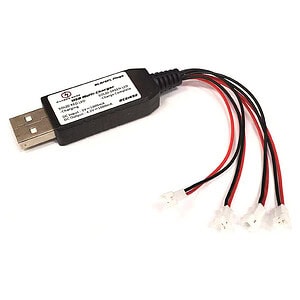 USB Multi-Charger for Charging Up To 4 1S Lipo Batteries at Once, Blade/E-flite Connector