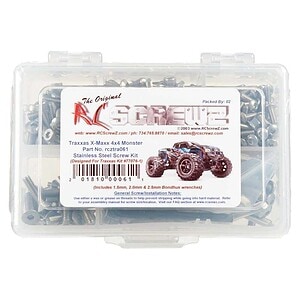 RC Screwz Stainless Steel Screw Kit Traxxax X-Maxx RCZTRA061