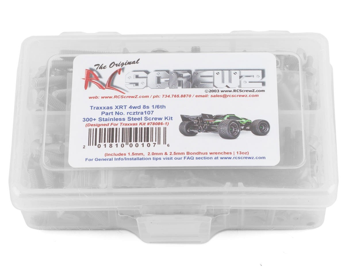 RC Screwz Stainless Steel Screw Kit for Traxxas XRT RCZTRA107