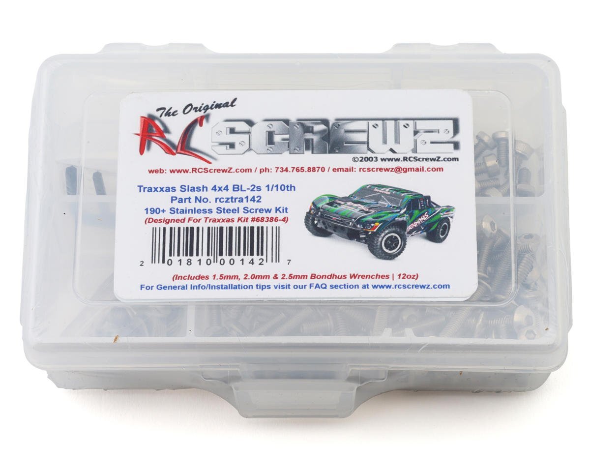 RC Screwz Stainless Steel Screw Kit for Traxxas® Slash® 4x4 BL-2s 1/10 RCZTRA142