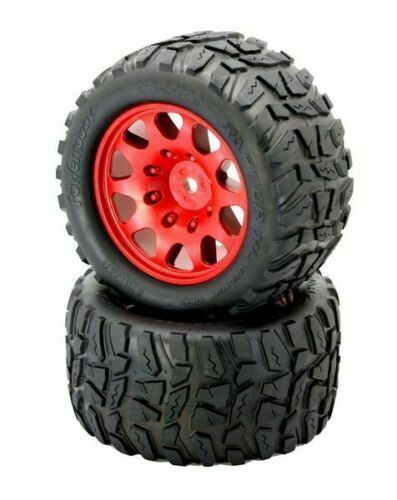 Powerhobby Raptor XL Belted Tires Viper Wheels Arrma Kraton Outcast 8S Red PHBPHT3271RED