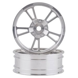 SSD RC V Spoke Aluminum Front 2.2 Drag Racing Wheels Silver SSD00470