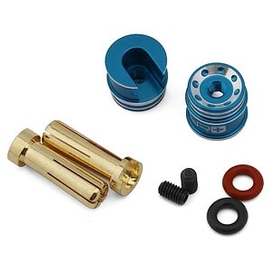 Yeah Racing Aluminum Bullet Grips (Light Blue) (2) w/5mm Bullet Connectors WPT-0160BU