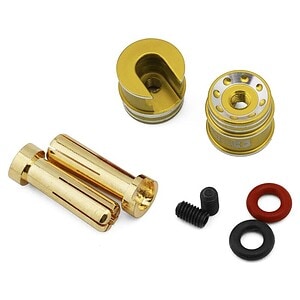Yeah Racing Aluminum Bullet Grips (Gold) (2) w/5mm Bullet Connectors WPT-0160GD