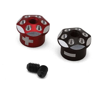 Yokomo Aluminum Battery Plug Grips (Red/Black) YOKRP-121-1